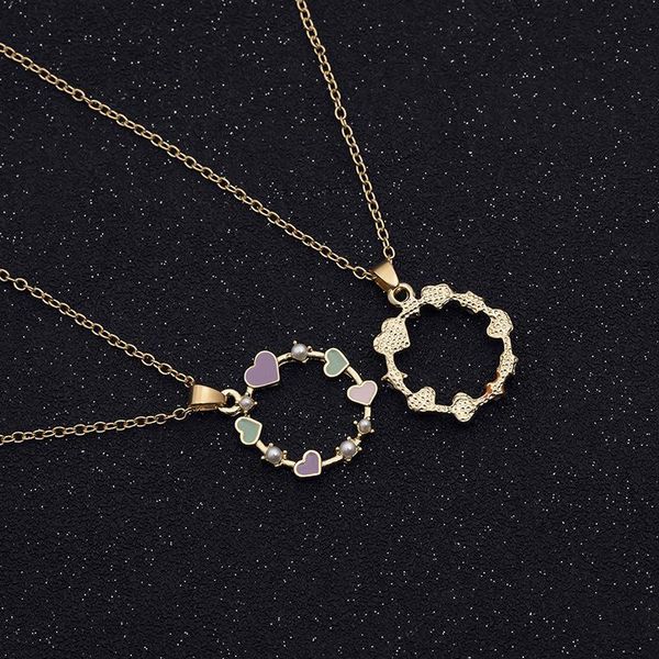 5pcs love heart wreath geometric round circle enamel crystal zircon clavicle colorful mother ladies gift necklace jewelry pendant necklaces, Silver
5pcs love heart wreath geometric round circle enamel crystal zircon clavicle colorful mother ladies gift necklace jewelry pendant necklaces, Silver