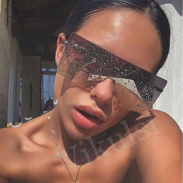 sunglasses 2021 flat rimless square women's luxury vintage brand design sun glasses big frame mirror oversized eyewear uv400, White;black
sunglasses 2021 flat rimless square women's luxury vintage brand design sun glasses big frame mirror oversized eyewear uv400, White;black
