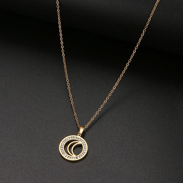 stainless steel necklace hollow moon crystal rhinestone for women wedding valentine's day gifts, Silver
stainless steel necklace hollow moon crystal rhinestone for women wedding valentine's day gifts, Silver