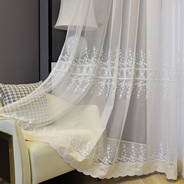 curtain & drapes elegant white floral embroidered tulle for girls bedroom living room luxury sheer bottom splice velvet lacework
curtain & drapes elegant white floral embroidered tulle for girls bedroom living room luxury sheer bottom splice velvet lacework