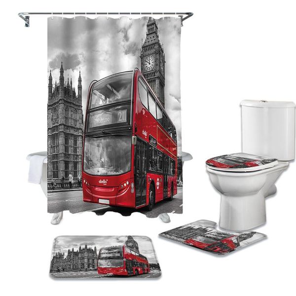 london street red bus big ben bathroom set durable fabric waterproof shower curtain rug carpet toilet lid cover bath mat curtains
london street red bus big ben bathroom set durable fabric waterproof shower curtain rug carpet toilet lid cover bath mat curtains