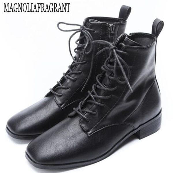 boots autumn women ankle ladies retro lace up short female square head casual shoes zapatos de mujer hy823, Black
boots autumn women ankle ladies retro lace up short female square head casual shoes zapatos de mujer hy823, Black