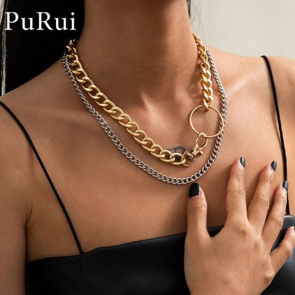 purui trend hip hop gold color thick chain metal choker necklace for men women layered goth circle chokers party jewelry, Golden;silver
purui trend hip hop gold color thick chain metal choker necklace for men women layered goth circle chokers party jewelry, Golden;silver