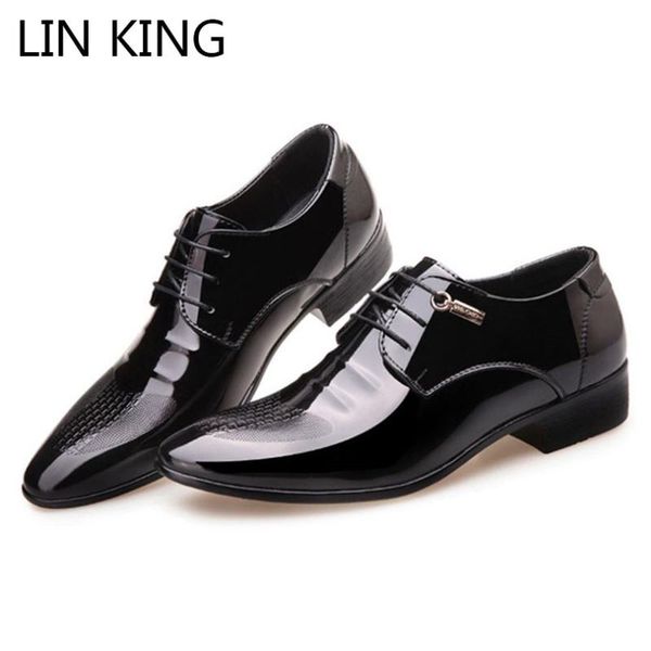 dress shoes lin king plus size men leather lace up business pointed toe formal low oxfords for male, Black
dress shoes lin king plus size men leather lace up business pointed toe formal low oxfords for male, Black