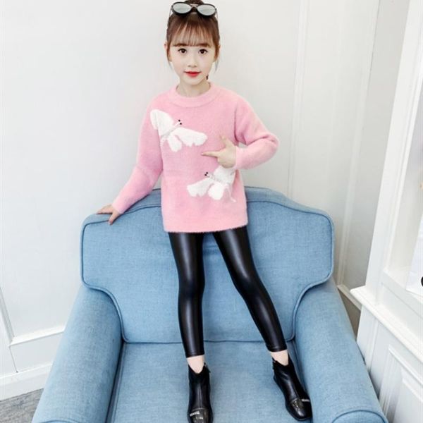 pullover girl sweater kids baby outwear 2021 butterfly fleece thicken warm winter autumn knitting cardigan children clothing, Blue
pullover girl sweater kids baby outwear 2021 butterfly fleece thicken warm winter autumn knitting cardigan children clothing, Blue