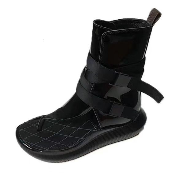 sandals flat causal shoes for women platform gladiator sandals ankle buckled strap punk style flipflops shiny leather summer boots, Black
sandals flat causal shoes for women platform gladiator sandals ankle buckled strap punk style flipflops shiny leather summer boots, Black