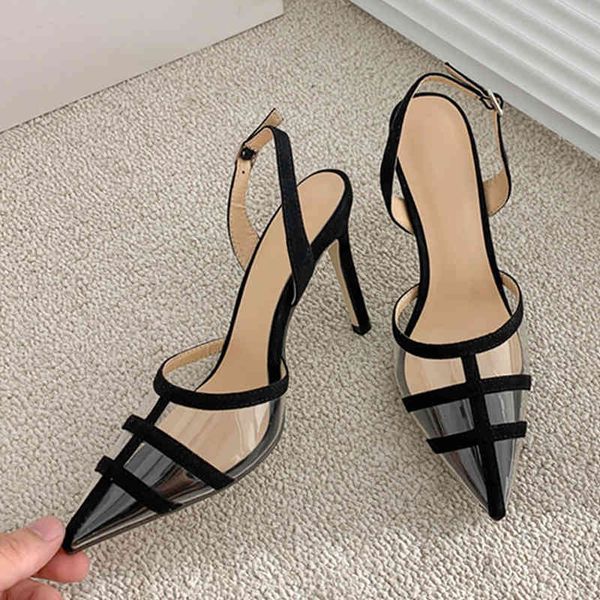 dress shoes 2022 novas mulheres bombas de verão sandálias moda pvc transparente apontou dedo do pé tornozelo fivela cinta vestido festa sapa, Black
dress shoes 2022 novas mulheres bombas de verão sandálias moda pvc transparente apontou dedo do pé tornozelo fivela cinta vestido festa sapa, Black
