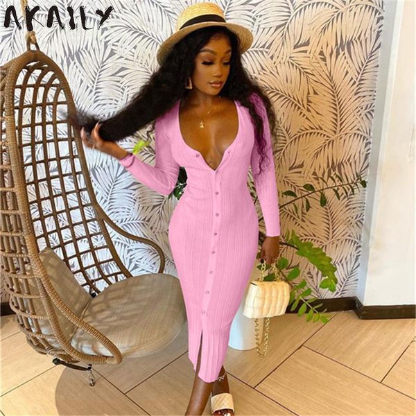 casual dresses akaily autumn v neck buttons long sleeve white for women 2021 black bodycon dress female ribbed maxi, Black;gray
casual dresses akaily autumn v neck buttons long sleeve white for women 2021 black bodycon dress female ribbed maxi, Black;gray