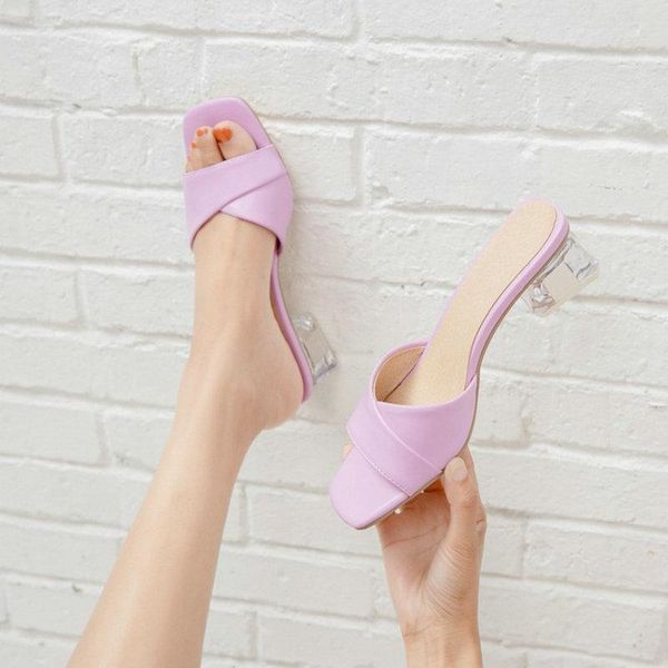 sianie tianie 2021 summer purple green open toe womens slides glass clear chunky heels transparent heel women slippers mules, Black
sianie tianie 2021 summer purple green open toe womens slides glass clear chunky heels transparent heel women slippers mules, Black