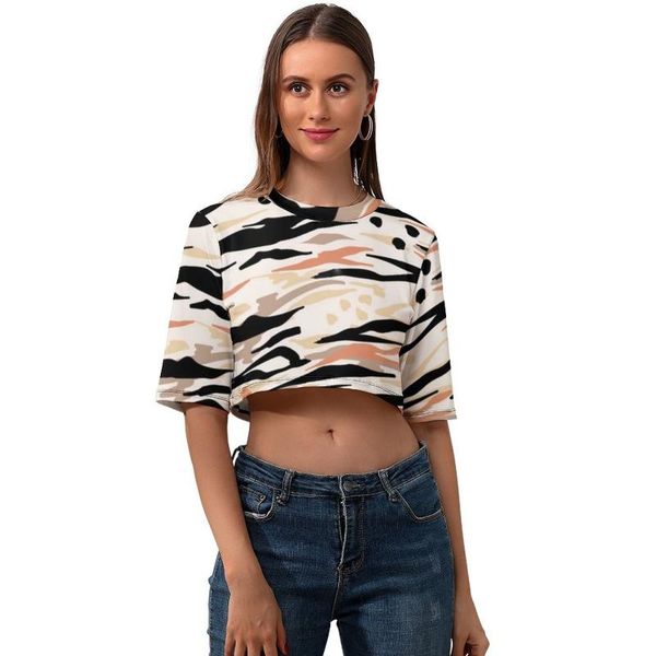 women's t-shirt leopard crop t shirt pattern woman funny street style short sleeve o neck polyester tee, White
women's t-shirt leopard crop t shirt pattern woman funny street style short sleeve o neck polyester tee, White