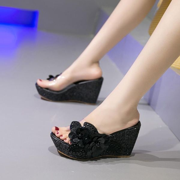 slippers 2021 summer wedge heel fashion wild high thick bottom korean version of the beach sandals and, Black
slippers 2021 summer wedge heel fashion wild high thick bottom korean version of the beach sandals and, Black