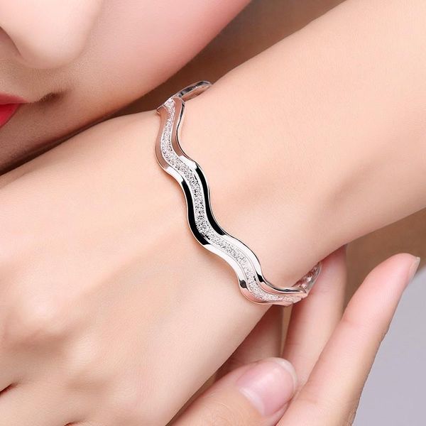 bangle silver plated women's shiny ripple vortex bracelet girl's open cuff adjustable jewelry birthday gift, Black
bangle silver plated women's shiny ripple vortex bracelet girl's open cuff adjustable jewelry birthday gift, Black