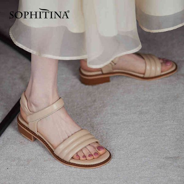 sophitina casual daily sandals women genuine leather fashion flat shoes concise summer basic female shoes ao629 210513, Black
sophitina casual daily sandals women genuine leather fashion flat shoes concise summer basic female shoes ao629 210513, Black