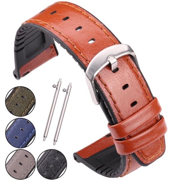 watch bands 22mm strap bracelet for gear s2 samsung s3 men women waterproof breathable genuine leather and rubber watchbands, Black;brown
watch bands 22mm strap bracelet for gear s2 samsung s3 men women waterproof breathable genuine leather and rubber watchbands, Black;brown