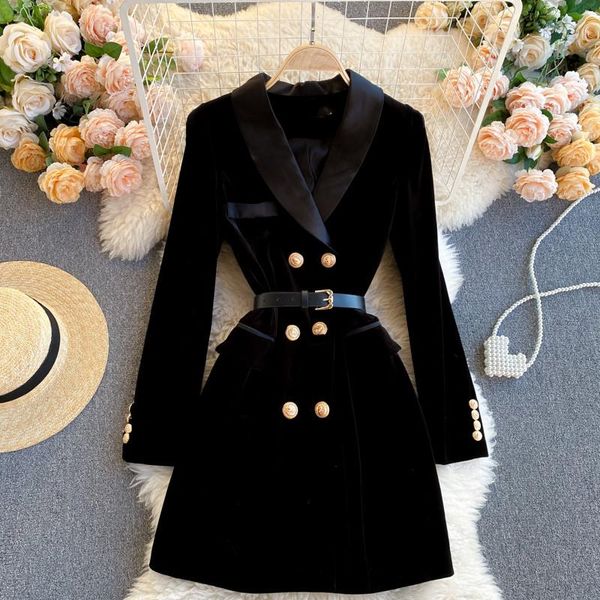 women's suits & blazers blazer coat women velvet suit jacket winter double breasted long sleeve ladies black belt slim outwear, White;black
women's suits & blazers blazer coat women velvet suit jacket winter double breasted long sleeve ladies black belt slim outwear, White;black