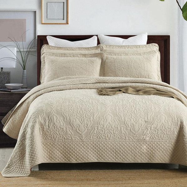 solid quilt set 3pcs bedspreads on the bed cotton embroidered cover queen size coverlet summer blanket for comforters & sets
solid quilt set 3pcs bedspreads on the bed cotton embroidered cover queen size coverlet summer blanket for comforters & sets