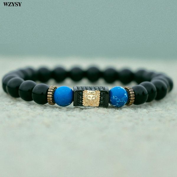 charm bracelets classic natural obsidian micro inlaid zircon beaded elastic bracelet charming lion pattern men's string beads for male, Golden;silver
charm bracelets classic natural obsidian micro inlaid zircon beaded elastic bracelet charming lion pattern men's string beads for male, Golden;silver