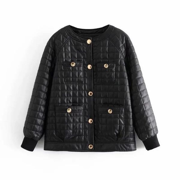 women's leather & faux fashions with buttons made of metal false jacket loose vintage long sleeve pockets outerwear chic, Black
women's leather & faux fashions with buttons made of metal false jacket loose vintage long sleeve pockets outerwear chic, Black