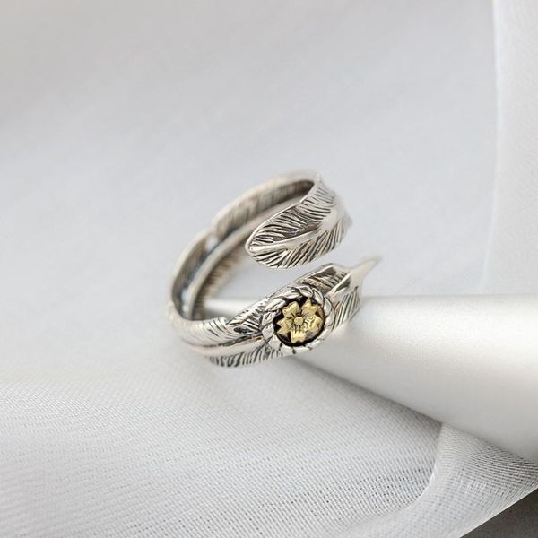 cluster rings 925 sterling silver feather open ring fashion part jewelry gifts adjustable size retro tide flow, Golden;silver
cluster rings 925 sterling silver feather open ring fashion part jewelry gifts adjustable size retro tide flow, Golden;silver