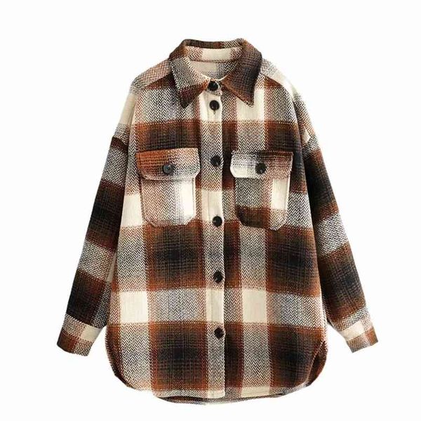 autumn winter women casual shirt jacket coats buttons pockets loose jackets female vintage sweet outerwear clothes 210513, Black;brown
autumn winter women casual shirt jacket coats buttons pockets loose jackets female vintage sweet outerwear clothes 210513, Black;brown