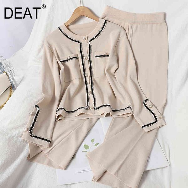 women knitting round neck long pants arrivals temperament two piece set fashion spring summer 11d394 210525, White
women knitting round neck long pants arrivals temperament two piece set fashion spring summer 11d394 210525, White