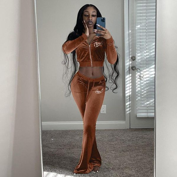 women's two piece pants casual letter embroidery velvet women tracksuit autumn matching set long sleeve zip jacket joggers outfit sets, White
women's two piece pants casual letter embroidery velvet women tracksuit autumn matching set long sleeve zip jacket joggers outfit sets, White