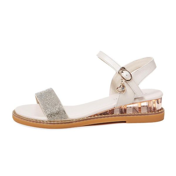 open-toed wedge sandals rhinestone decorated one-line buckle women's shoes platform, Black
open-toed wedge sandals rhinestone decorated one-line buckle women's shoes platform, Black
