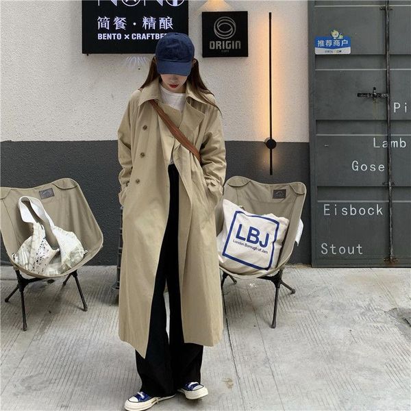 women's trench coats 2021 spring autumn fashionable chic outerwear women temperament classic oversized casual jacket for ladies, Tan;black
women's trench coats 2021 spring autumn fashionable chic outerwear women temperament classic oversized casual jacket for ladies, Tan;black