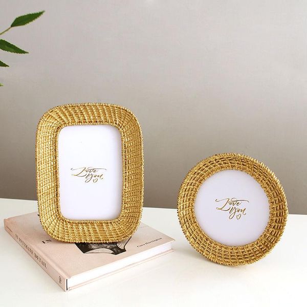 frames simple and light luxury golden mini woven resin small po frame decoration set 6 inch round oval
frames simple and light luxury golden mini woven resin small po frame decoration set 6 inch round oval