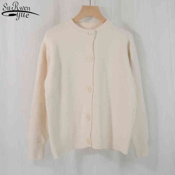 autumn and winter long sleeve single breasted women's sweater cardigan solid vintage loose coat thicken 11678 210427, White;black
autumn and winter long sleeve single breasted women's sweater cardigan solid vintage loose coat thicken 11678 210427, White;black