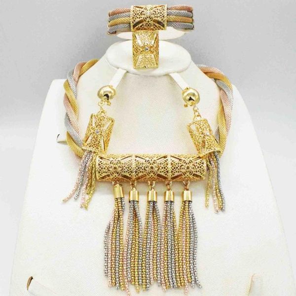 earrings & necklace fashion jewelry set nigeria dubai gold-color african bead wedding beads sets, Silver
earrings & necklace fashion jewelry set nigeria dubai gold-color african bead wedding beads sets, Silver