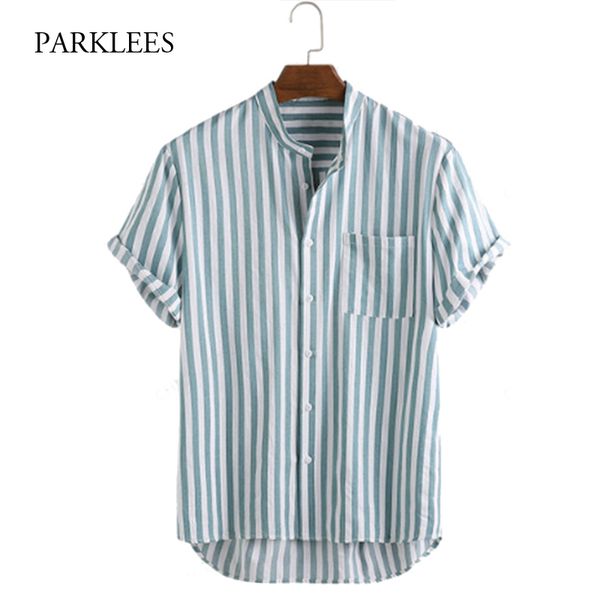 blue striped shirts men short sleeve casual summer aloha shirt mens print brand loose camisas oversized chemise homme 210524, White;black
blue striped shirts men short sleeve casual summer aloha shirt mens print brand loose camisas oversized chemise homme 210524, White;black