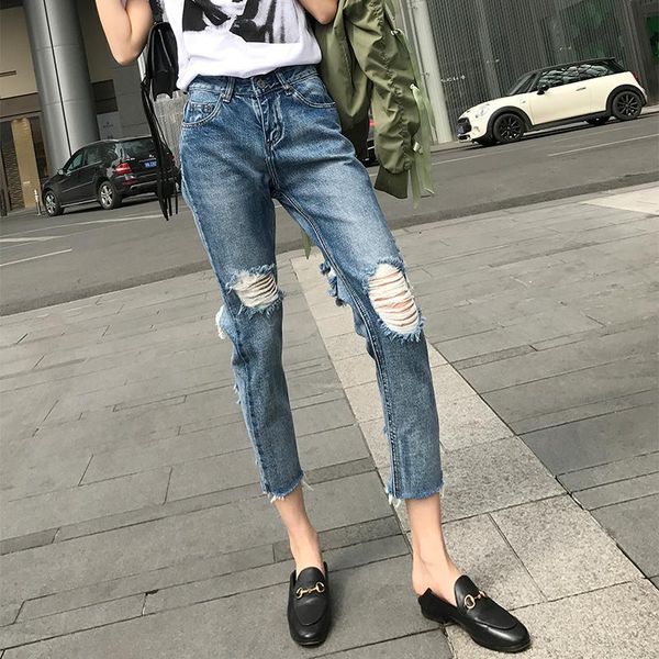 women's jeans woman plus-size high waist loose ankle-length pants solid streetwear hole cotton female denim harem 2021 fashion, Blue
women's jeans woman plus-size high waist loose ankle-length pants solid streetwear hole cotton female denim harem 2021 fashion, Blue