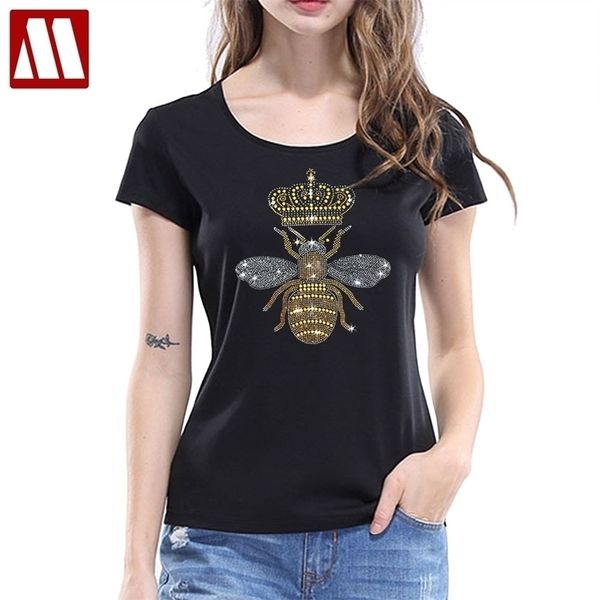 new arrivals casual female t shirts women crown bee diamond t shirts fashion beaded black/white rhinestone ladies t-shirt 210324
new arrivals casual female t shirts women crown bee diamond t shirts fashion beaded black/white rhinestone ladies t-shirt 210324