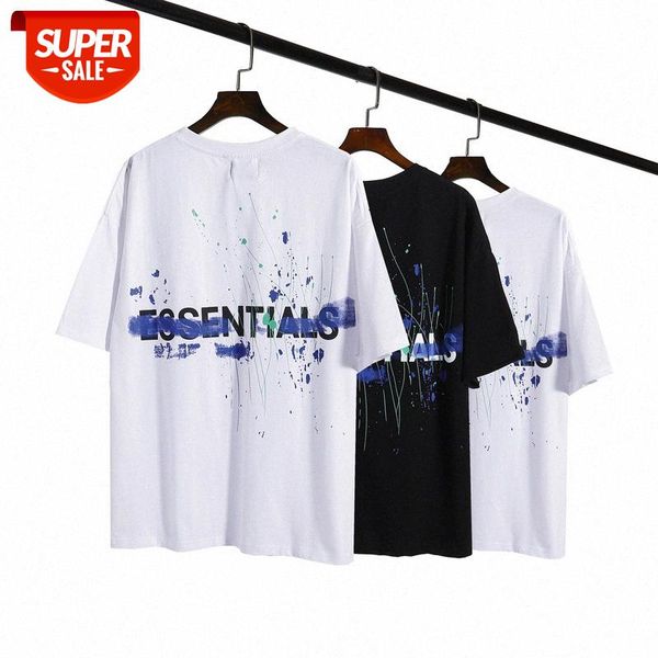 eentials paint splash ink letter printing loose casual men and women with round neck short sleeves #xg0w, White;black
eentials paint splash ink letter printing loose casual men and women with round neck short sleeves #xg0w, White;black