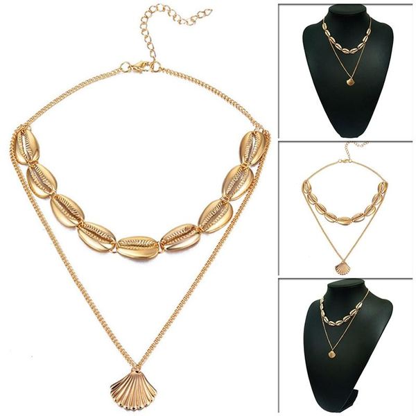 1 pc multilayer shell pendents necklace gold sliver color seashell ocean beach boho pendant necklaces handmade jewelry dropship, Silver
1 pc multilayer shell pendents necklace gold sliver color seashell ocean beach boho pendant necklaces handmade jewelry dropship, Silver