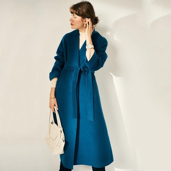 long cashmere women's overcoat hepburn style lace cloak double-sided woolen coat pure color elegant female clothing outwear wool & blen, Black
long cashmere women's overcoat hepburn style lace cloak double-sided woolen coat pure color elegant female clothing outwear wool & blen, Black