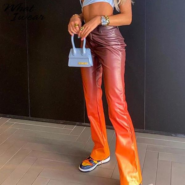 autumn gradient color faux leather women pant straight chic fashion bottom streetwear high waist skinny party club trousers, Black;white
autumn gradient color faux leather women pant straight chic fashion bottom streetwear high waist skinny party club trousers, Black;white