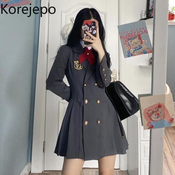 casual dresses korejepo women dress 2021 autumn japanese preppy style retro notched long-sleeved suit short female double breasted, Black;gray
casual dresses korejepo women dress 2021 autumn japanese preppy style retro notched long-sleeved suit short female double breasted, Black;gray