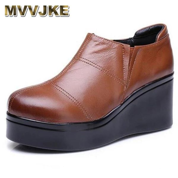 dress shoes mvvjke spring woman platform wedges high heeled elegant comfortable cowhide leather women heels, Black 
dress shoes mvvjke spring woman platform wedges high heeled elegant comfortable cowhide leather women heels, Black