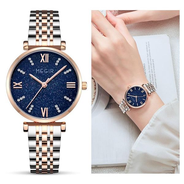 wristwatches megir brand star watch for women japan movt blue starry sky quartz wristwatch gradient ladies wrist watches relogio feminin, Slivery;brown
wristwatches megir brand star watch for women japan movt blue starry sky quartz wristwatch gradient ladies wrist watches relogio feminin, Slivery;brown