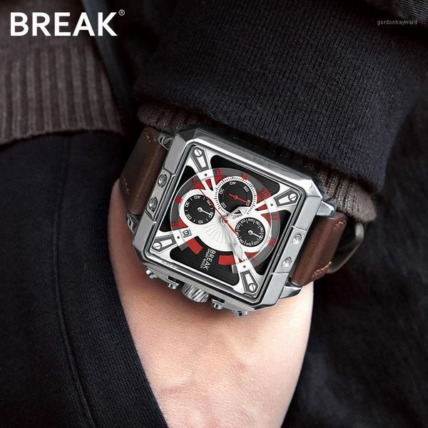 big dial break fashion mens watches chronograph quartz watch men sport male clock relogio masculino wristwatches, Slivery;brown
big dial break fashion mens watches chronograph quartz watch men sport male clock relogio masculino wristwatches, Slivery;brown