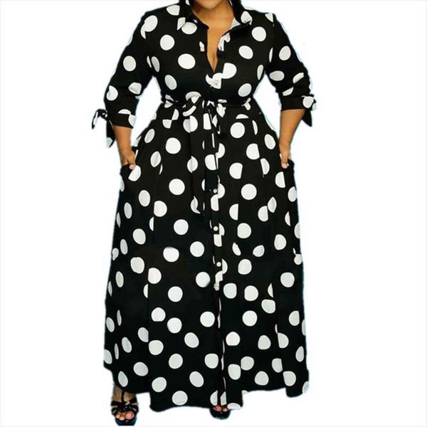 dress plus size xl women tracksuits 5xl elegant maxi polka dot printed office lady dresses button fly vestidos wholesale dropshpping, Gray
dress plus size xl women tracksuits 5xl elegant maxi polka dot printed office lady dresses button fly vestidos wholesale dropshpping, Gray