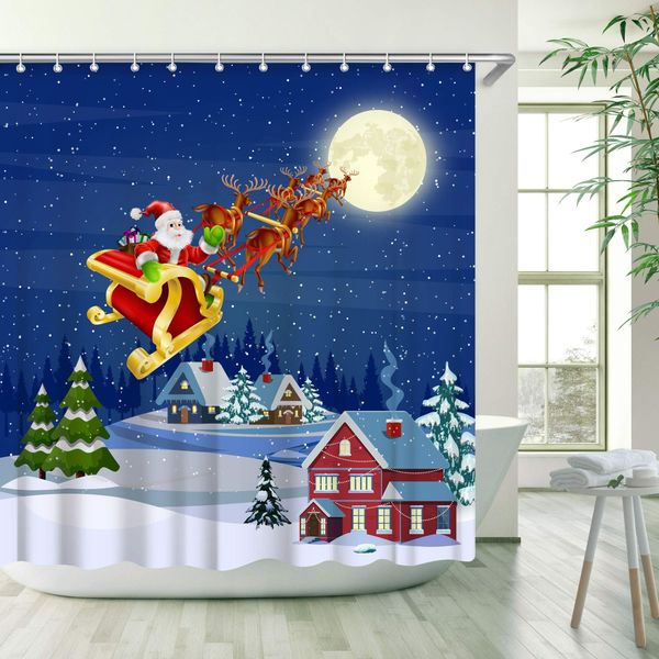 xmas shower curtains, merry christmas shower curtains set with 12 hooks, waterproof fabric bathroom shower curtain, snow santa
xmas shower curtains, merry christmas shower curtains set with 12 hooks, waterproof fabric bathroom shower curtain, snow santa
