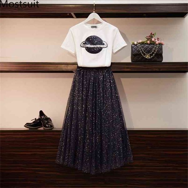 plus size summer two piece sets women short sleeve t-shirts and shiny pleated skirt suits casual elegant fashion women's 210513, White
plus size summer two piece sets women short sleeve t-shirts and shiny pleated skirt suits casual elegant fashion women's 210513, White