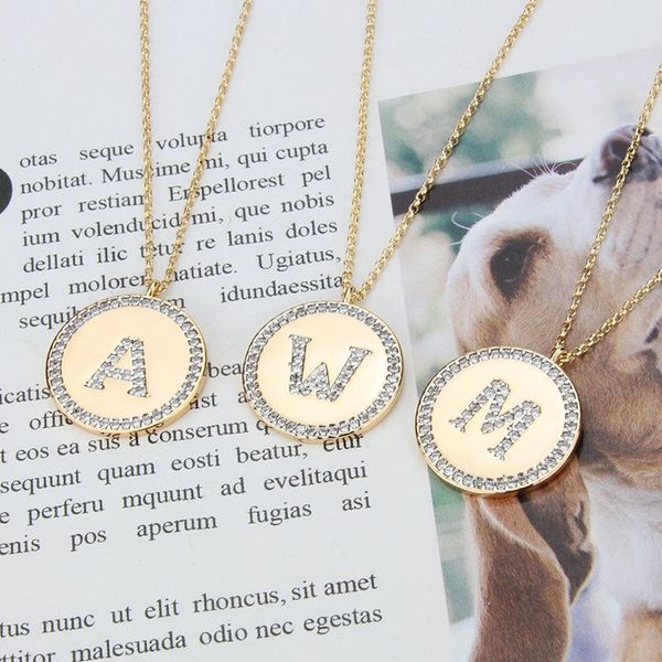 chains allme personality 26 letter coin pendant necklaces for women shiny cz cubic zirconia gold brass necklace statement jewelry, Silver
chains allme personality 26 letter coin pendant necklaces for women shiny cz cubic zirconia gold brass necklace statement jewelry, Silver