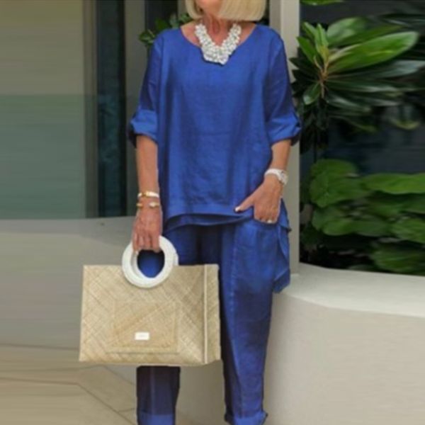 2021 autumn casual solid loose two piece women sets elegant round neck long sleeve and long pant suits female homewear outfits, White;black
2021 autumn casual solid loose two piece women sets elegant round neck long sleeve and long pant suits female homewear outfits, White;black