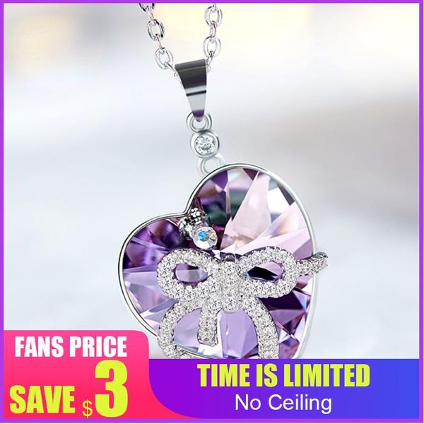 chains inlaid bowknot crystal jewelry heart 925 sterling silver pendant necklace for women accessories party luxury band gift 2021
chains inlaid bowknot crystal jewelry heart 925 sterling silver pendant necklace for women accessories party luxury band gift 2021