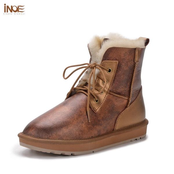boots inoe real sheepskin leather wool natural fur lined short ankle winter for women snow casual warm waterproof bronze, Black
boots inoe real sheepskin leather wool natural fur lined short ankle winter for women snow casual warm waterproof bronze, Black