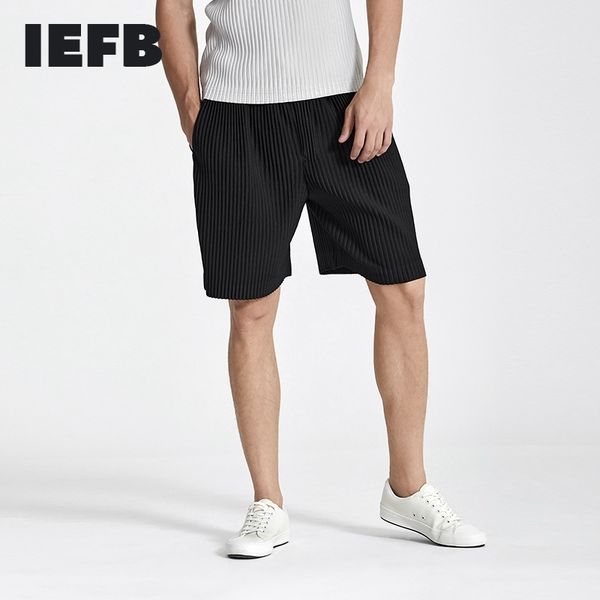 iefb japanese streetwear fashion pleated men's shorts summer man's casual straight knee length pants black grey 9y6251 210524, White;black
iefb japanese streetwear fashion pleated men's shorts summer man's casual straight knee length pants black grey 9y6251 210524, White;black